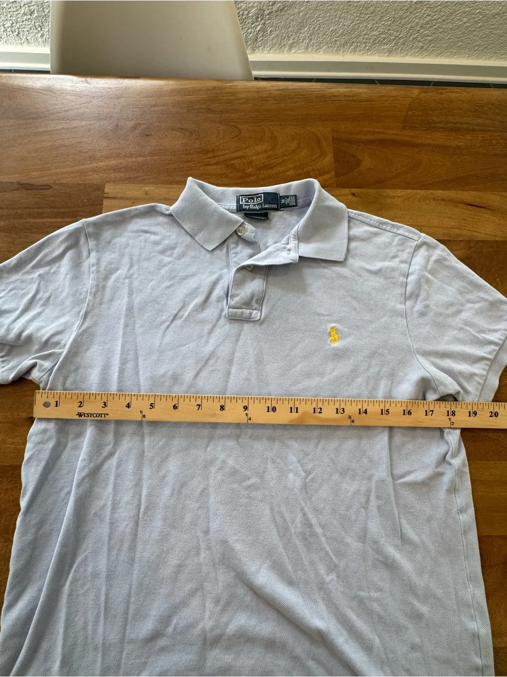 Ralph Lauren Light Blue Polo Shirt with Yellow Pony